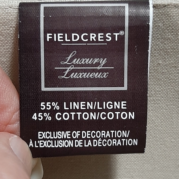 NEW FIELDCREST Luxury Washable Set of 5 Placemats & Napkins Beige Embroidered - Picture 5 of 6